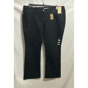 NWT Levis Womens Classic Bootcut Jeans Black Hypersoft Mid Rise Plus Size 26W M